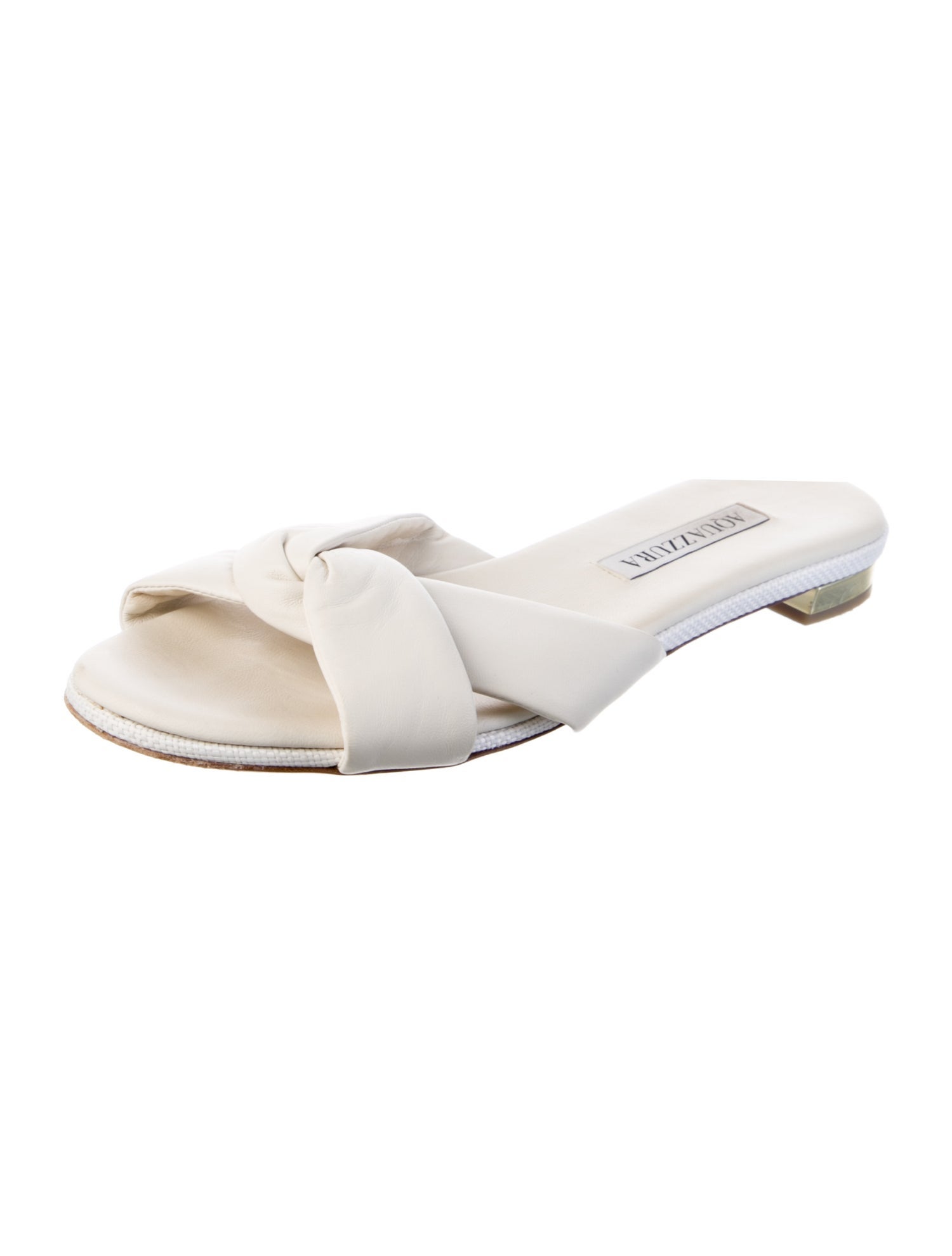 Aquazzura Leather Slides